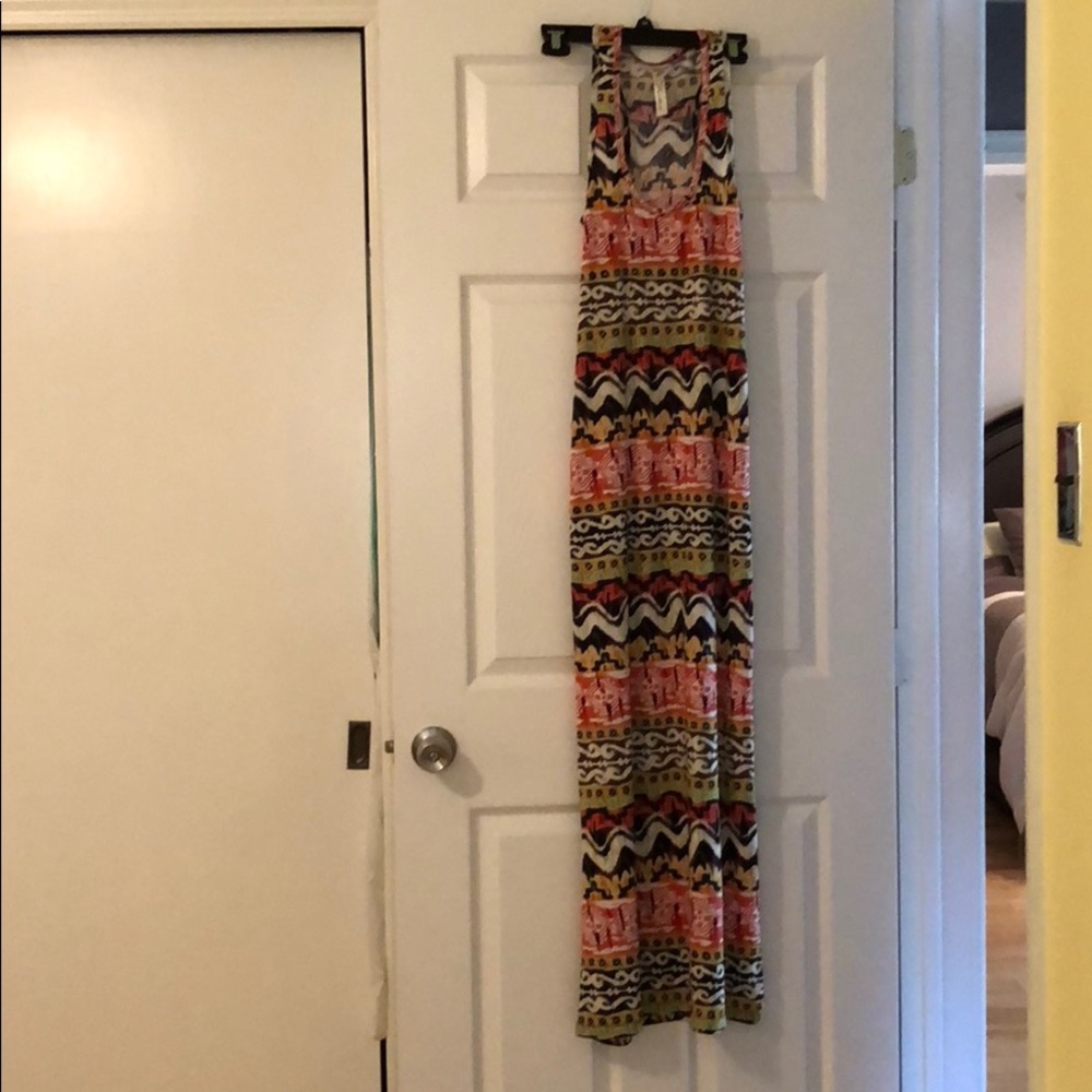 Colorful cotton maxi dress